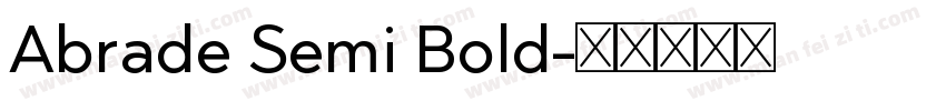 Abrade Semi Bold字体转换